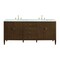 James Martin Vanities 72'' Double Vanity, Mid Century Walnut w/ 3 CM Carrara White Marble Top 485-V72-WLT-3CAR - alternate 1